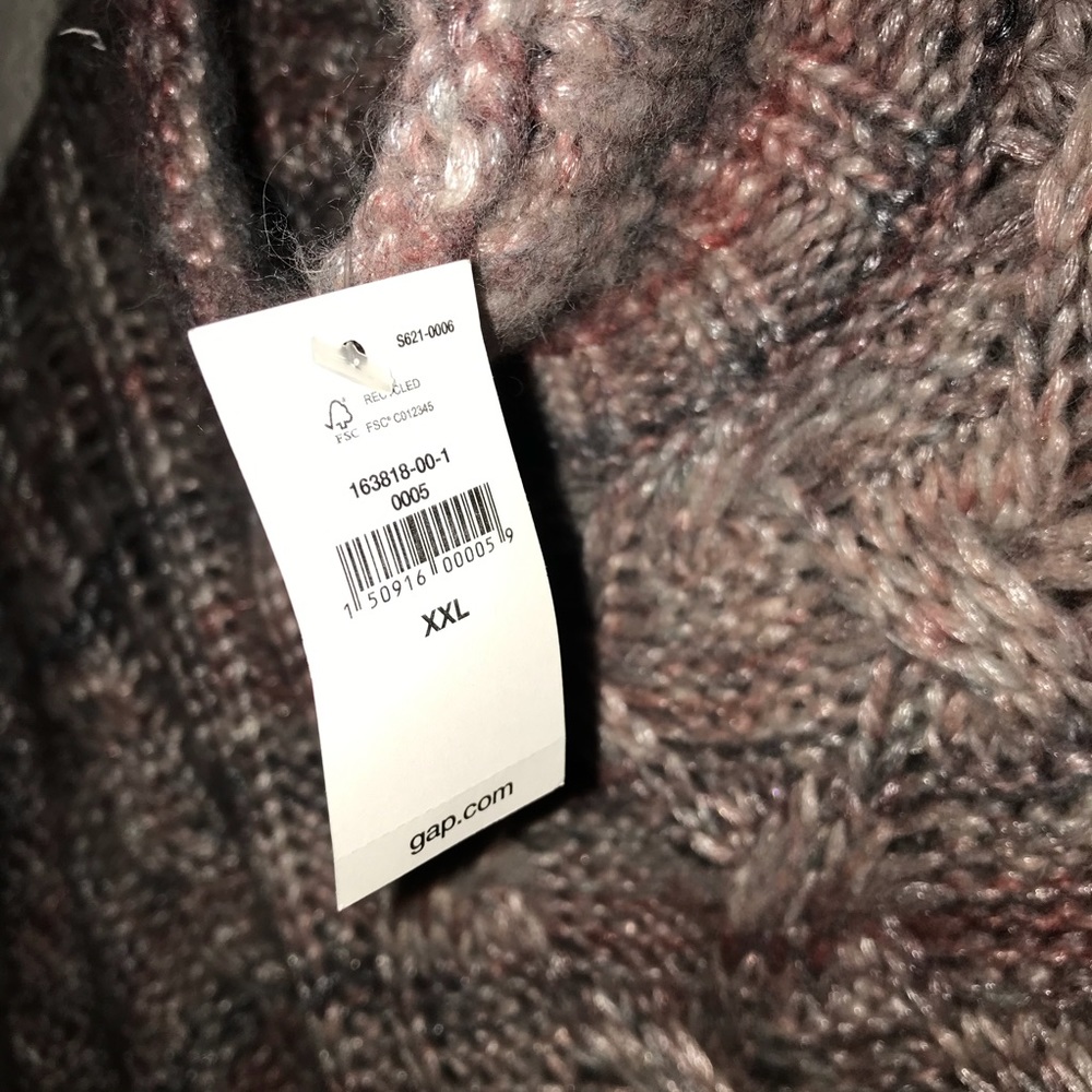 Mockneck GAP Sweater BNWT XXL Pink Spacedye - Picture 5 of 8